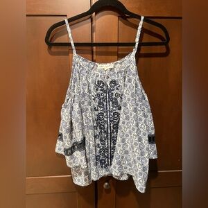 Jolt cold shoulder embroidered blouse